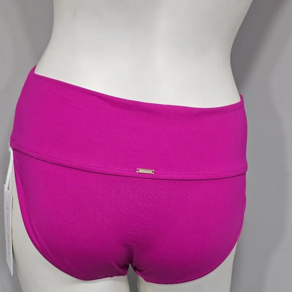 Anne Cole High Live In Color Soft Band High Waist Swim Bikini Bottom